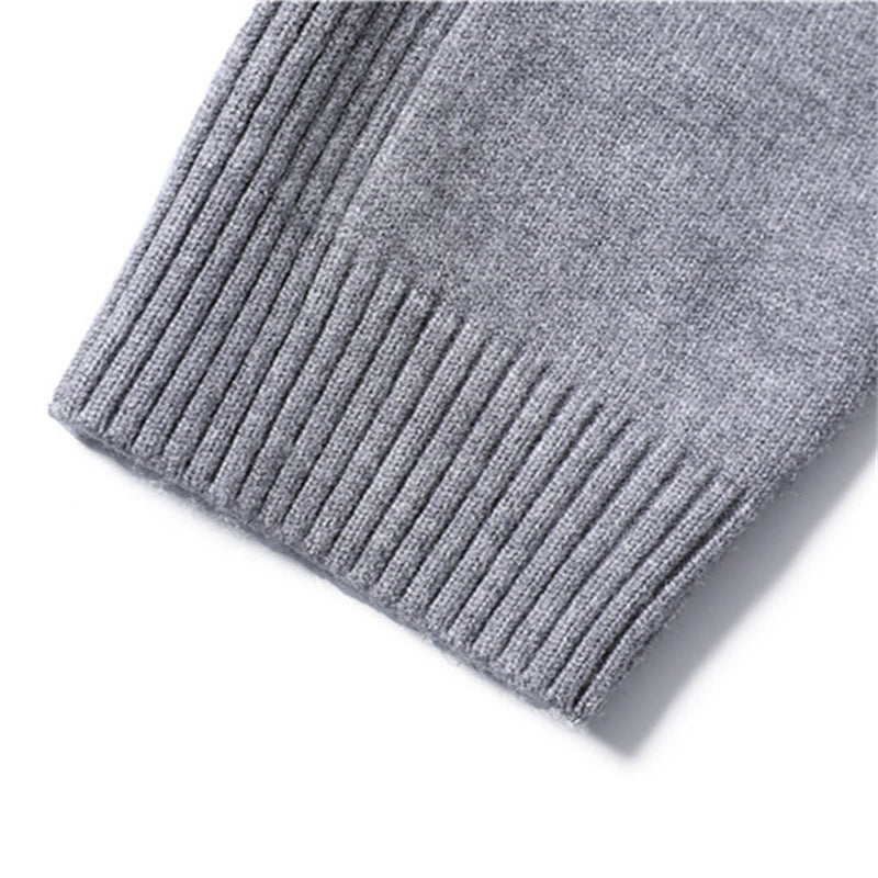Herren Winter Rollkragenpullover, dick, lässig, einfarbig