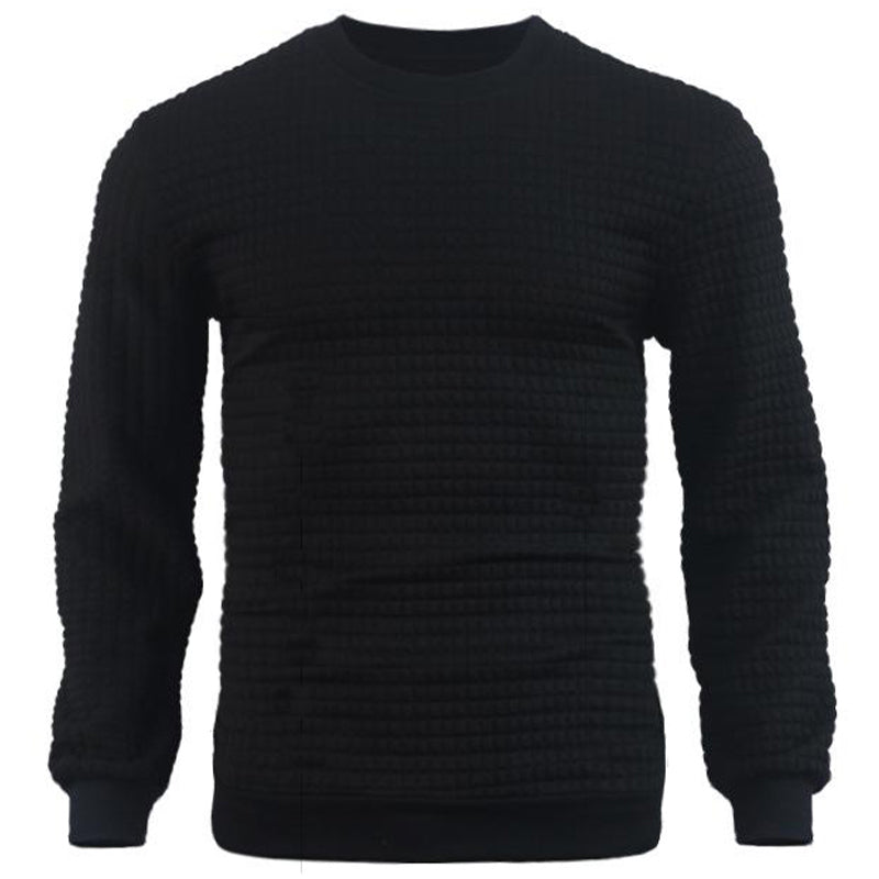 Herren-Pulloverhemd mit kleinem Jacquard-Karo