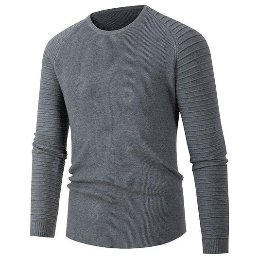Pull décontracté pour homme à col rond et manches raglan